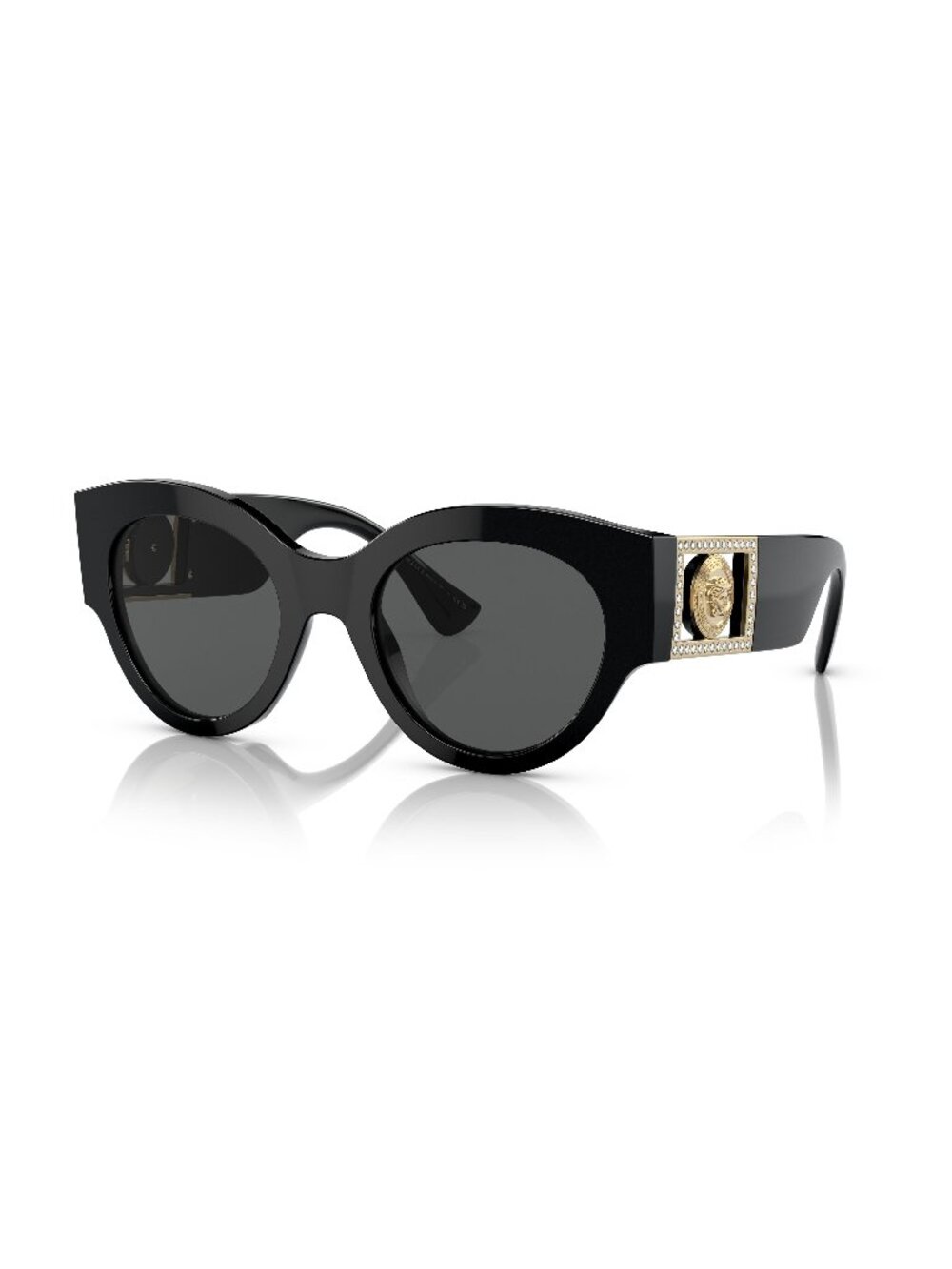 New Versace Women's Sunglasses Black Grey Lens Acetate Frame VE4438B GB1 87 52